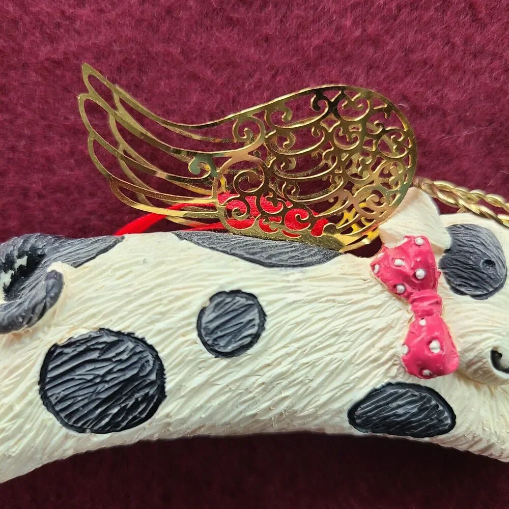 Avon Vintage 1997 Angel Pet Dog Christmas Ornament Dog In Heaven Rainbow Bridge